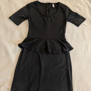 Target Xhilaration Dark Gray Peplum Dress